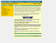 Tablet Screenshot of nwgabaseball.org
